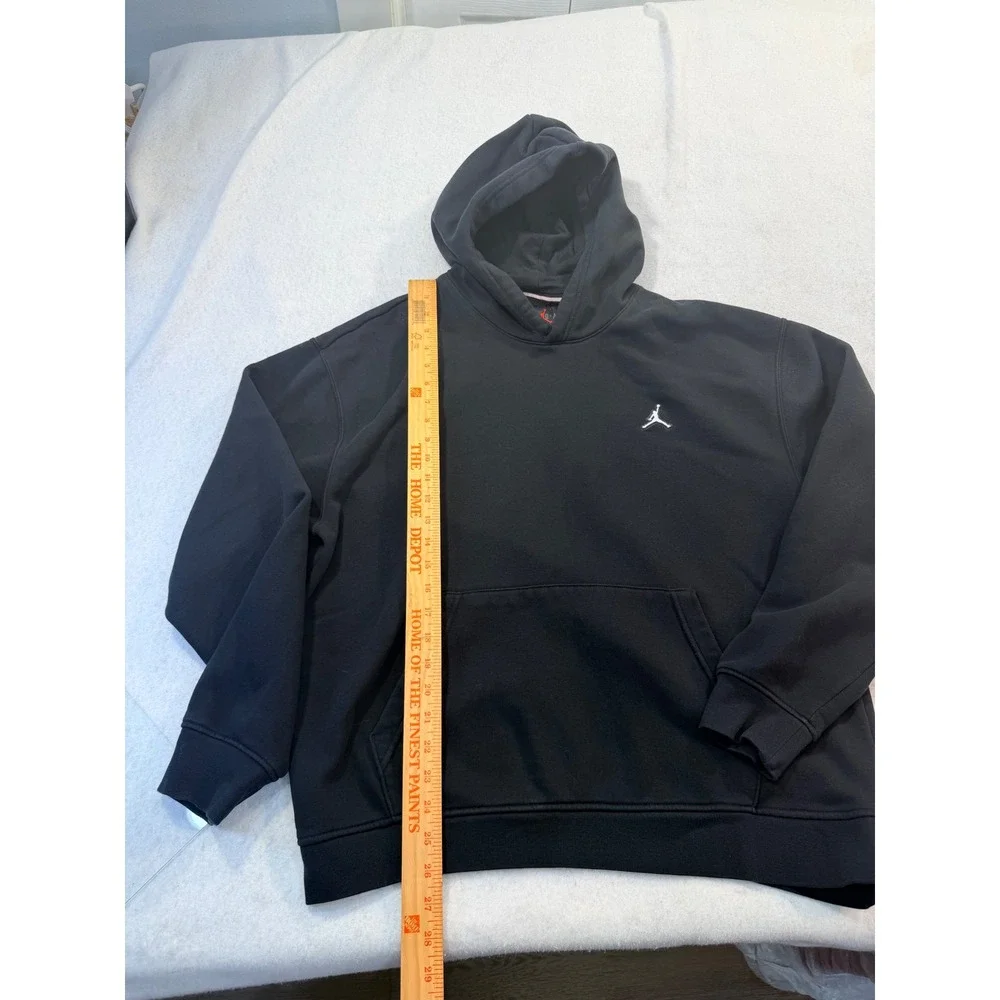 Jordan Brand Jumpman Embroidered Pullover Hoodie Black Cotton Blend Mens XL